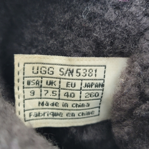 Ugg Women's Brooks Brown Leather Shearling Mid Calf Waterproof Winter Boots Sz 9 - Picture 12 of 16